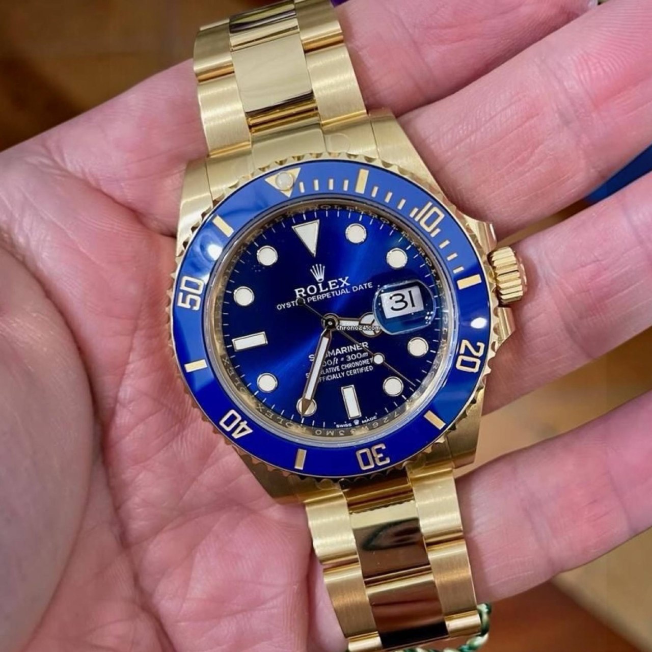 ROLEX-submariner Gold Blue